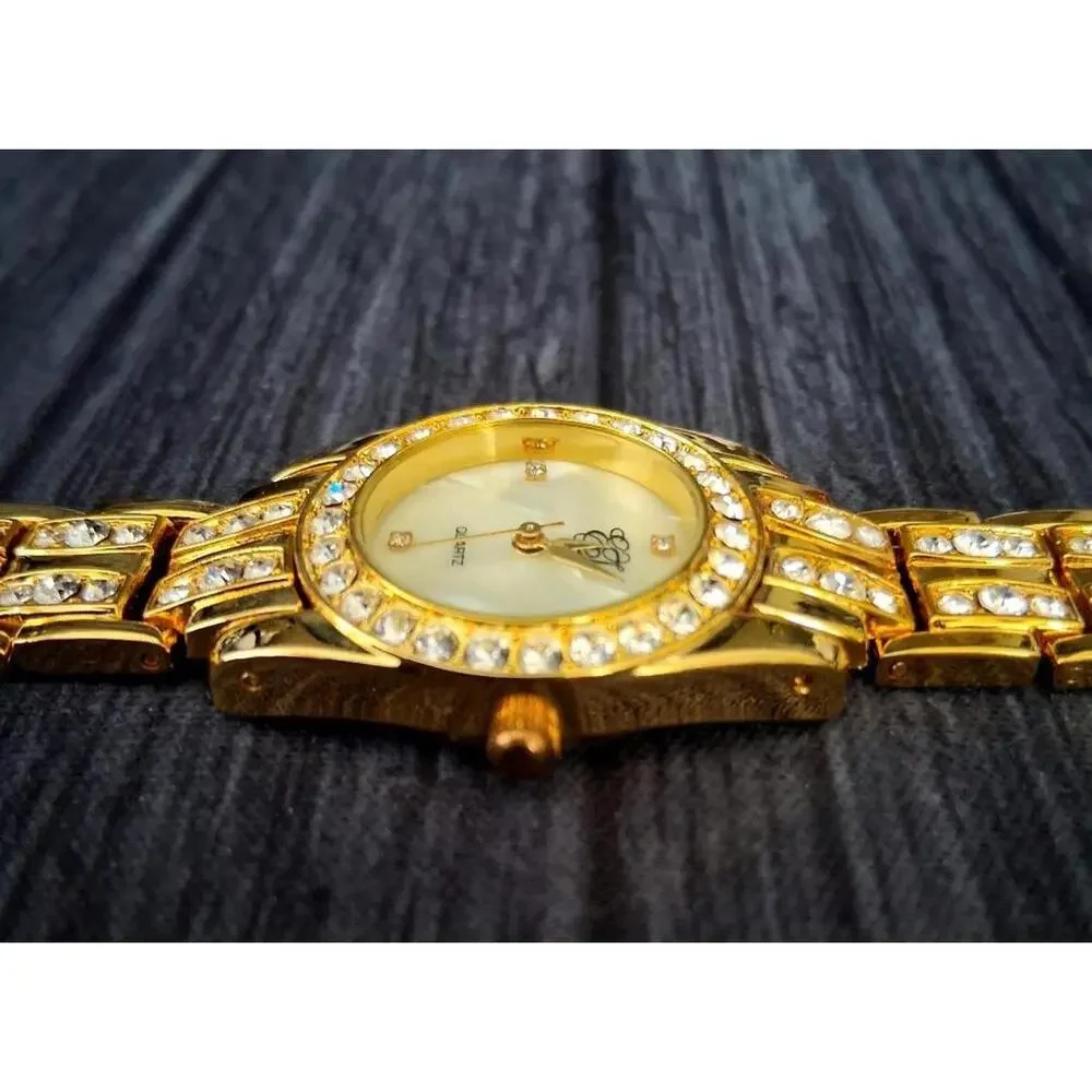 Rare Vintage‎ Elizabeth Taylor Diamond Mother Of Pearl Watch
